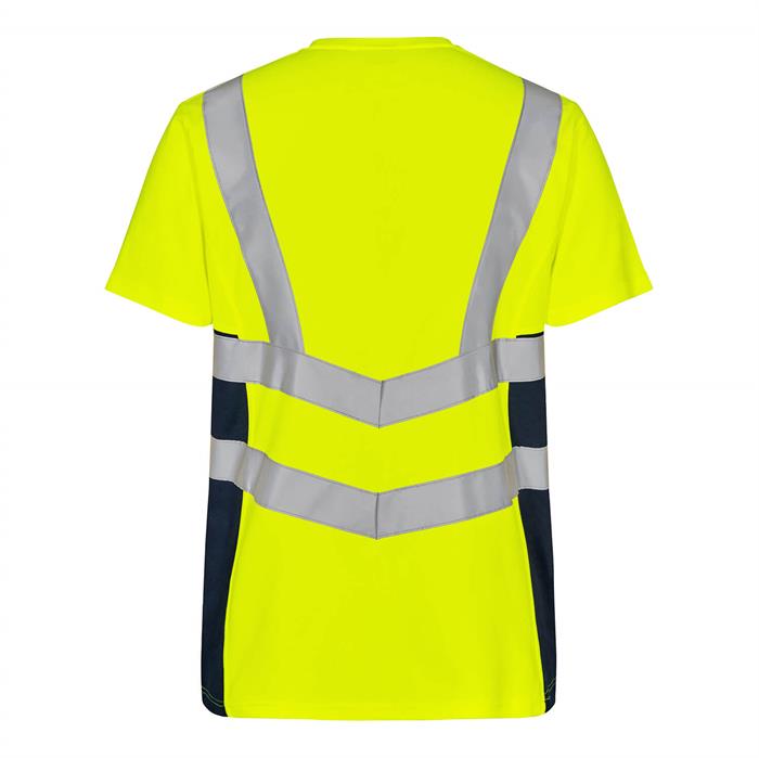 Engel Safety T-Shirt i gul/sort - ryg