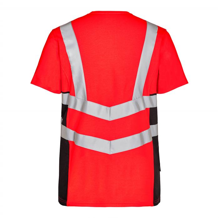 Engel Safety T-Shirt i rød/sort - ryg