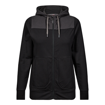 Entire dame sweat cardigan med hætte