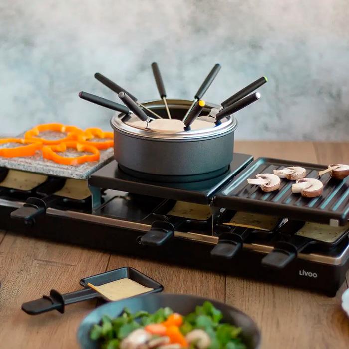 Livoo Raclette & Fondue | 12 personer